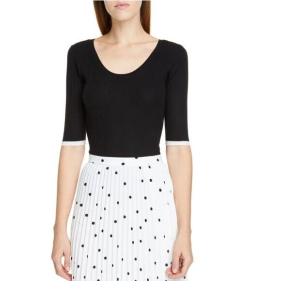 Lewit Ribbed Silk & Cashmere Blend Sweater - Picture 1 of 6